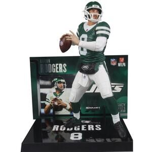 2024 McFarlane Sports Picks Aaron Rodgers New York Jets Figure Green Jersey 7in